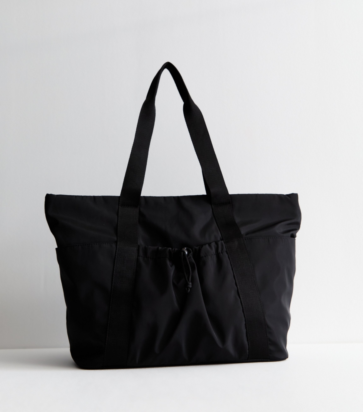 Black Zip Top Tote Bag New Look