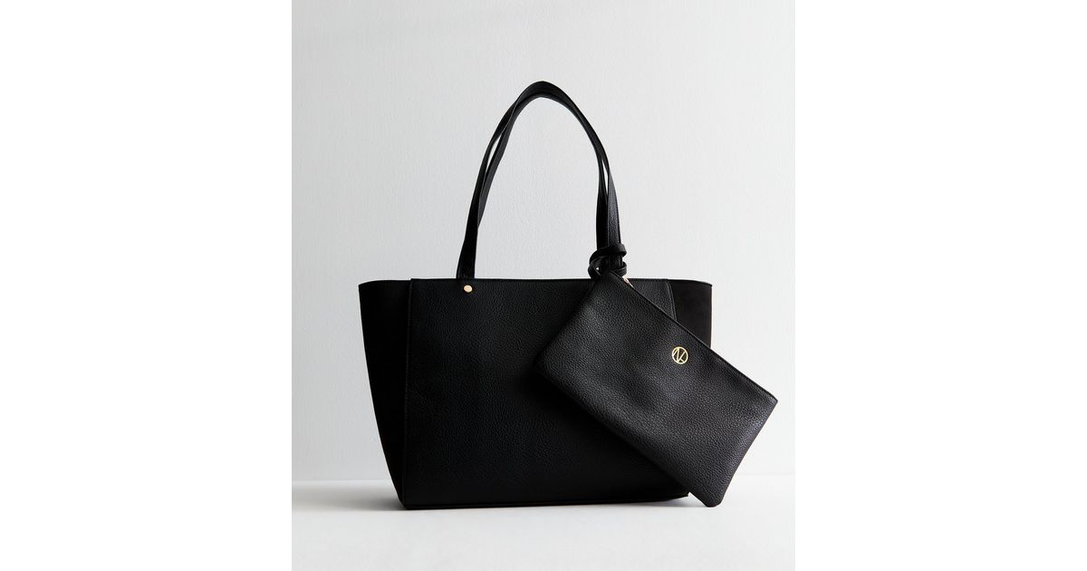 Black Face Tote with pouch