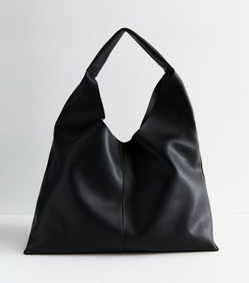 Black Slouchy Tote Bag New Look