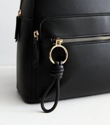 Cute mini black backpack sale