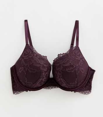 Dark Purple Lace Boost Bra