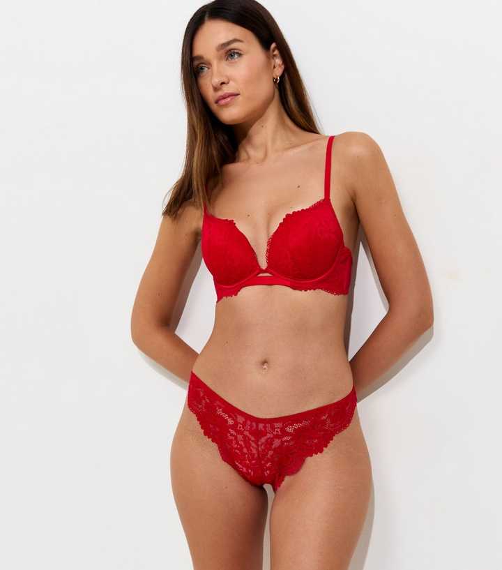 Red Lace Thong