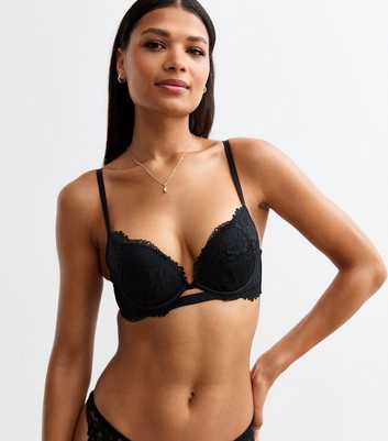 Black Lace Push-Up Bra 