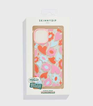 Skinnydip Pink Flower Heart iPhone Shock Case