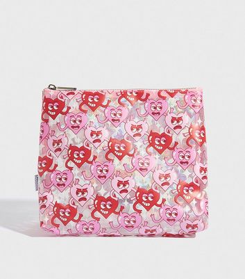 Skinnydip Moody Heart Wash Bag New Look