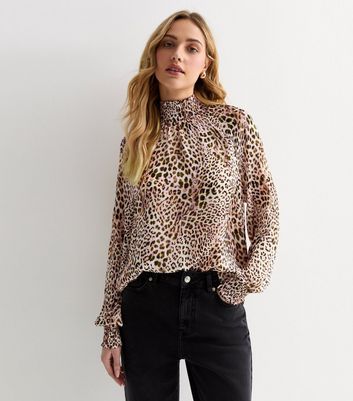 New look leopard print blouse best sale