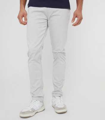 Threadbare Off White Slim Leg Chino Trousers