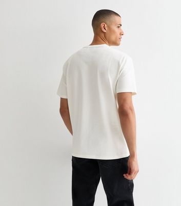 Men's Off White Textured Short Sleeve T-Shirt New Look