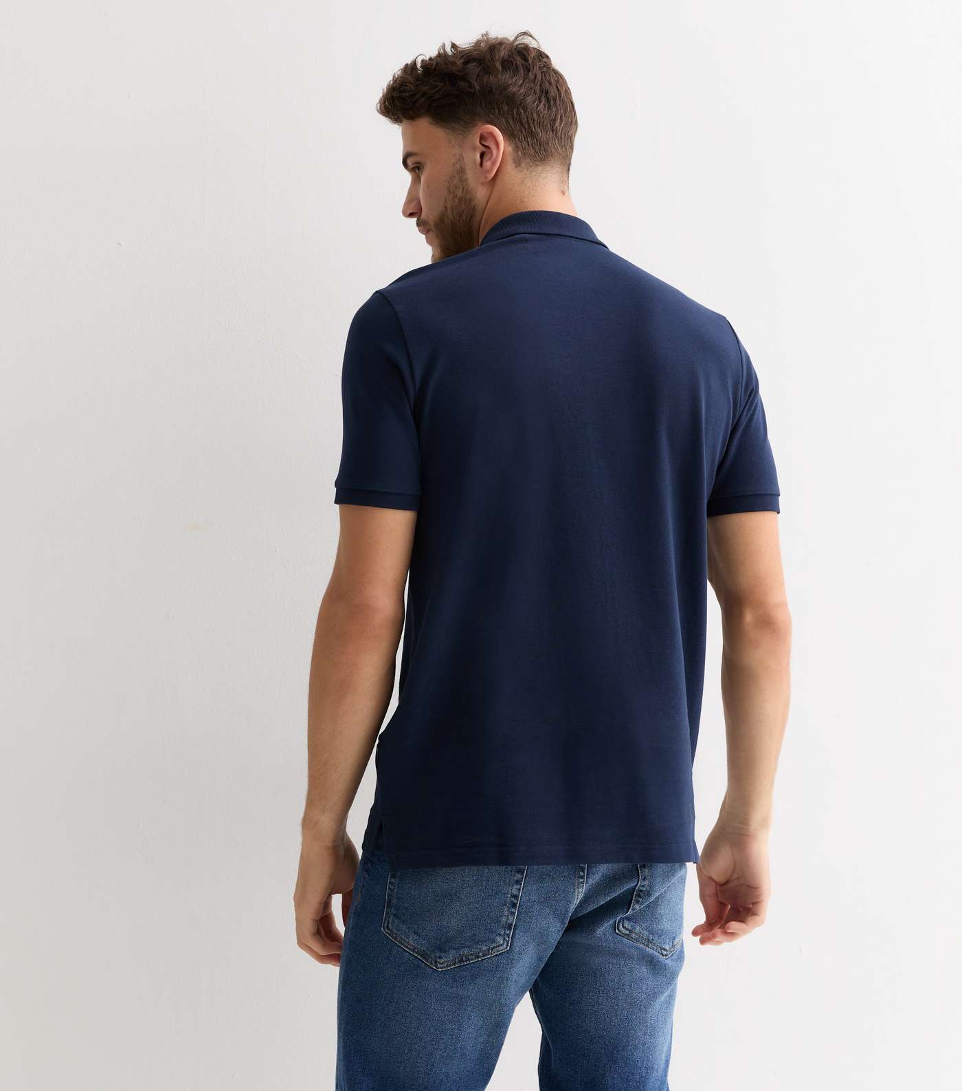Only & Sons Navy Slim Fit Polo Shirt Image 4