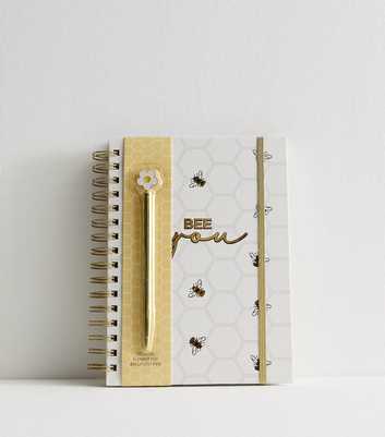 White Bee You Journal and Pen
