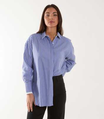 Blue Vanilla Blue Stripe Contrast Cuff Shirt