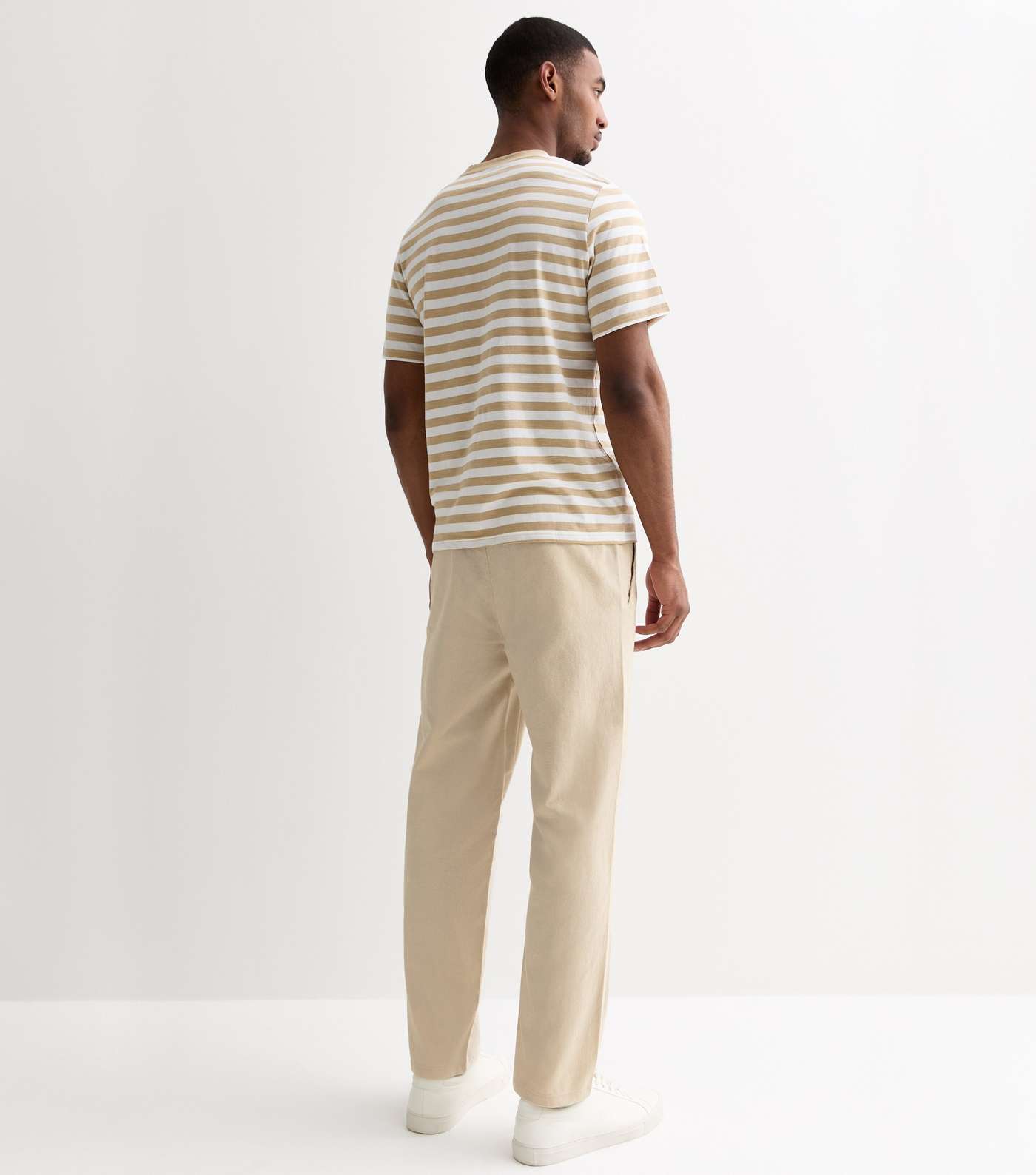 Only & Sons Stone Cotton-Linen Blend Trousers Image 4