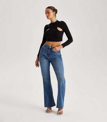 Urban Bliss Mid Blue Flared Jeans