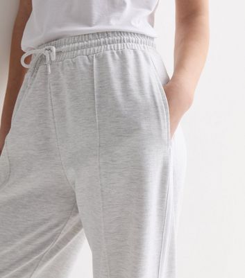 Grey joggers hot sale with white stripe