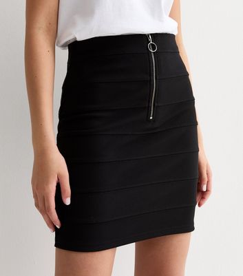 Black bodycon skirt zipper hotsell