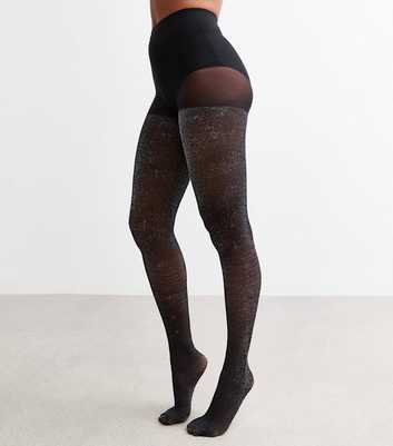 Dark Grey Sparkly Fashion Tights