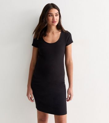 Maternity Rib Stretch-Cotton Mini Dress New Look