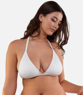 Peek & Beau White Triangle Bikini Top 