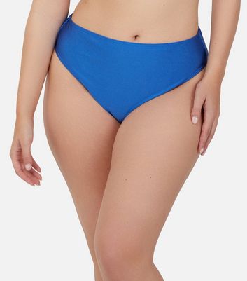 Peek & Beau Blue High-Waisted Bikini Bottoms New Look