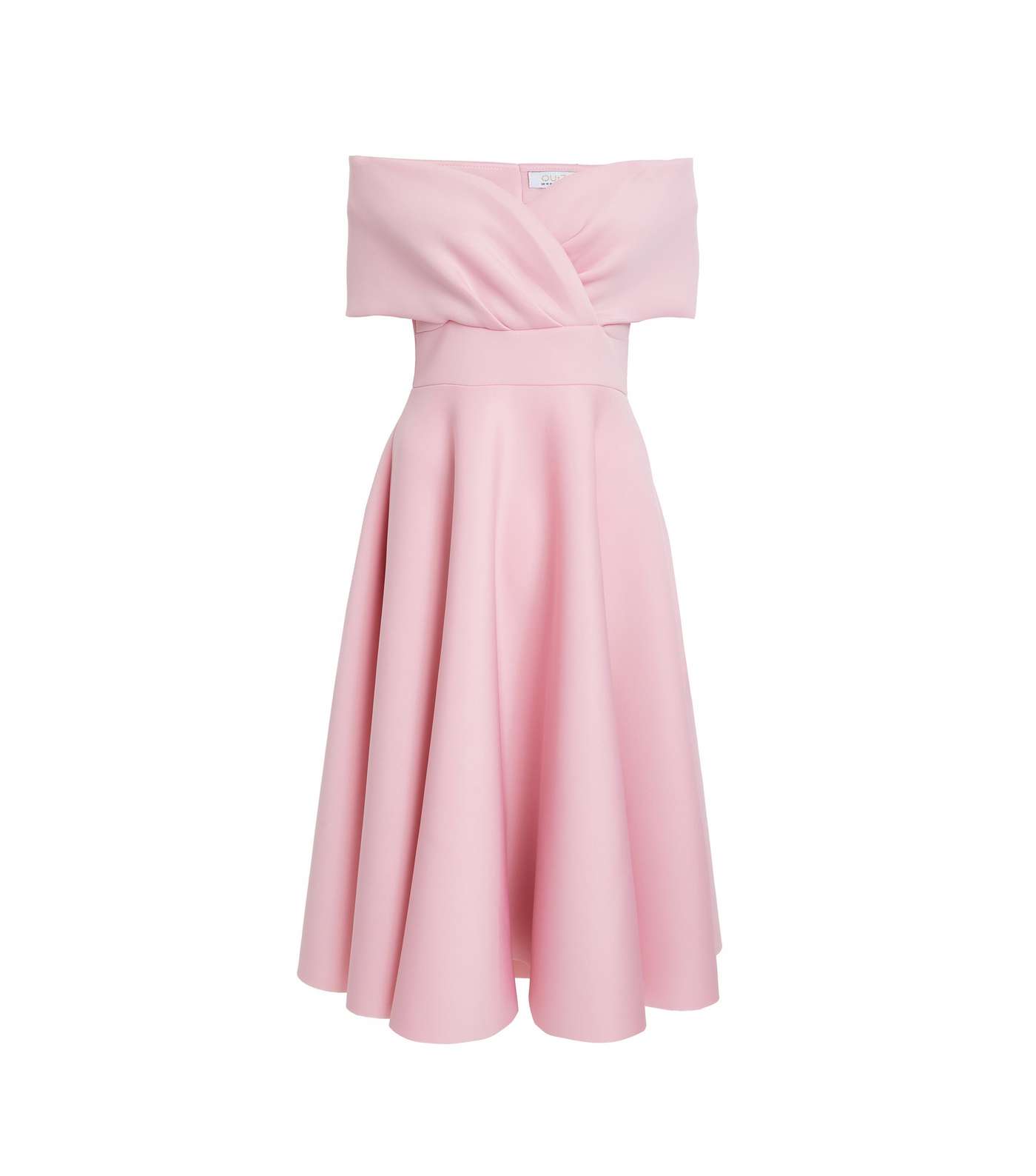QUIZ Pink Bardot Midi Dress Image 4