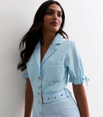 Pale blue playsuit top