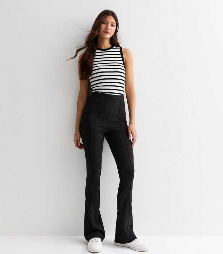 Black High Waist Flared Trousers | New Look Black High Waist Flared Trousers | New Look
