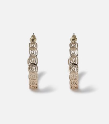 Buy Chunky Gold Plated Spiral Hoop Earrings Online – The Jewelbox