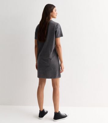 Acid Wash Grey T Shirt Dress ASOS DESIGN Bodycon T-shirt Dress