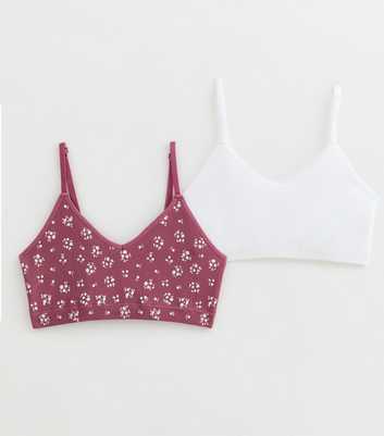 2 Pack of Ditsy Floral Seamless Bras