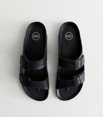 Jack & Jones Grey Moulded Double-Strap Sandals 