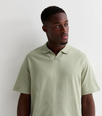 Jack Jones Olive Cotton Short Sleeve Polo Shirt New Look