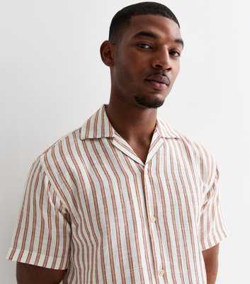 Jack & Jones Coral Striped Woven Short Sleeve Shirt
