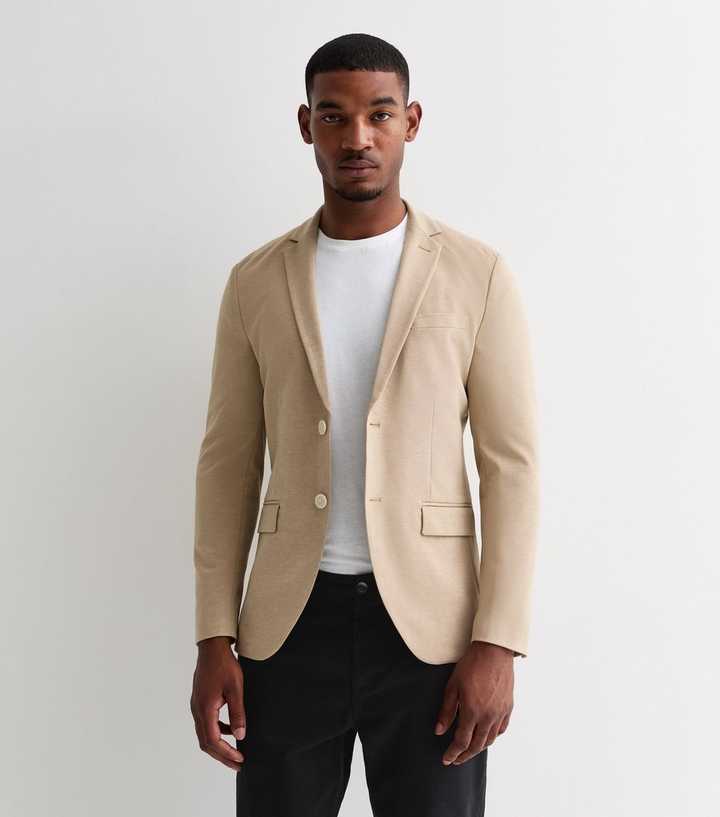 Jack & Jones Camel Slim Stretch Blazer