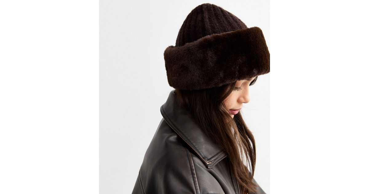 Knit Beanie with Real Fur