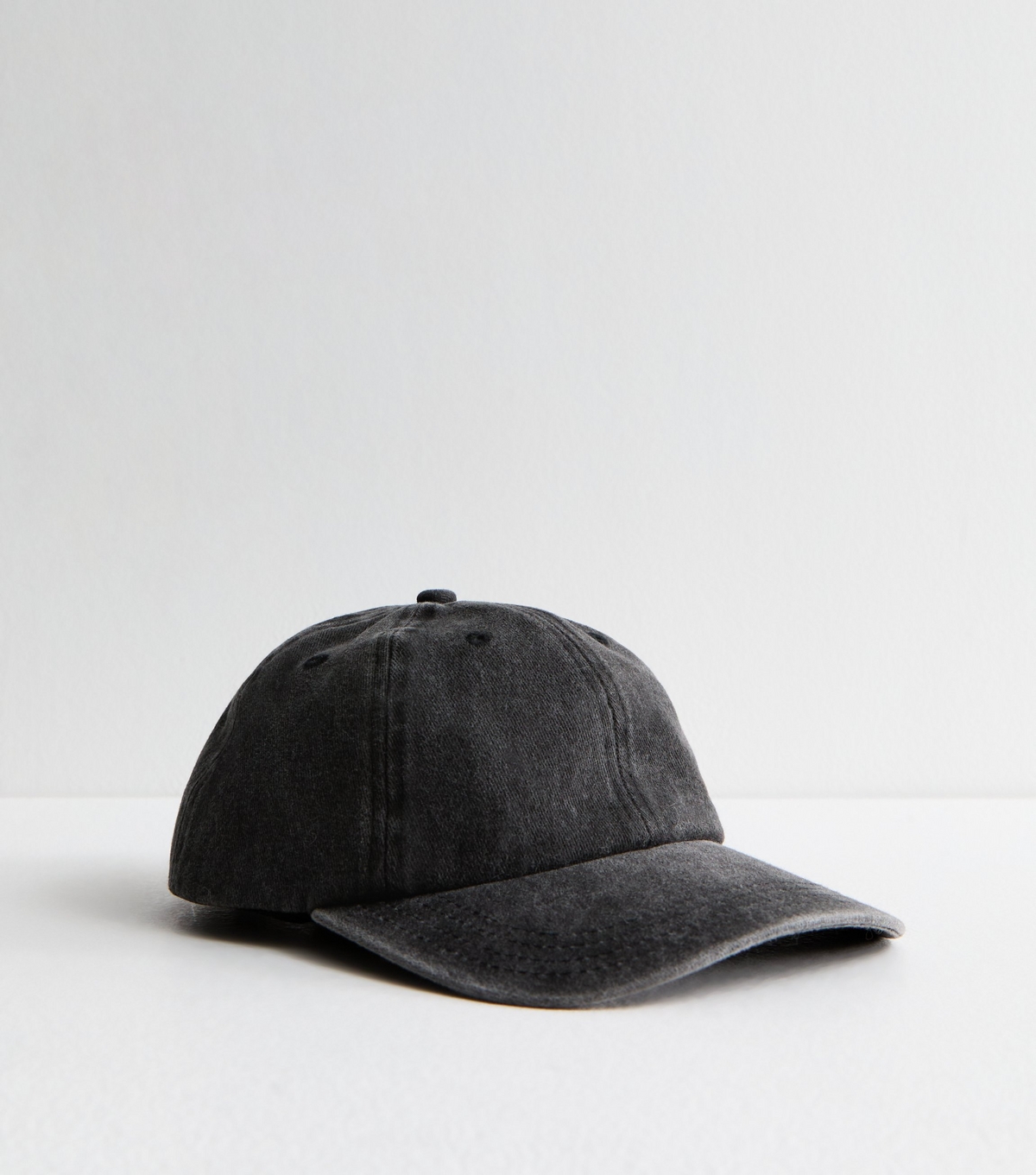 Grey Washed Cotton Cap New Look
