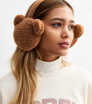 Rust Teddy Bear Borg Earmuffs