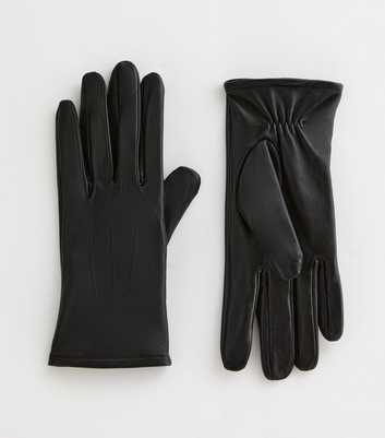 Black Leather Gloves