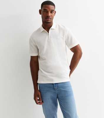 Jack & Jones Off White Regular Polo Shirt