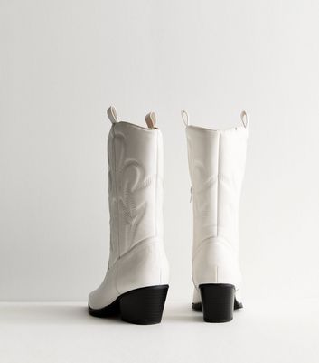 Public Desire Calabasas White Cowboy Boots