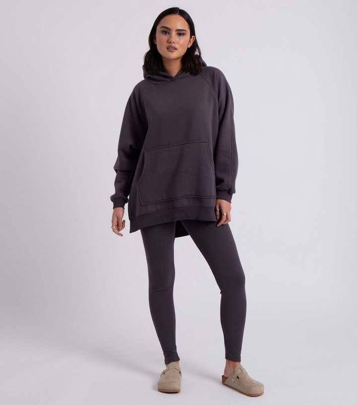 Urban Bliss Grey Oversized Leggings and Hoodie Set 