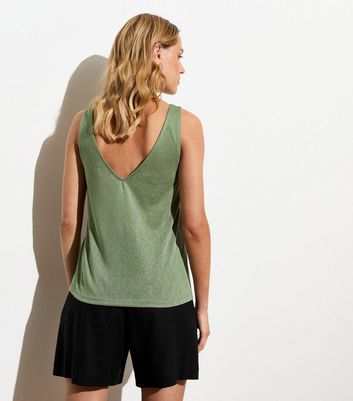 Green V Neck Vest New Look