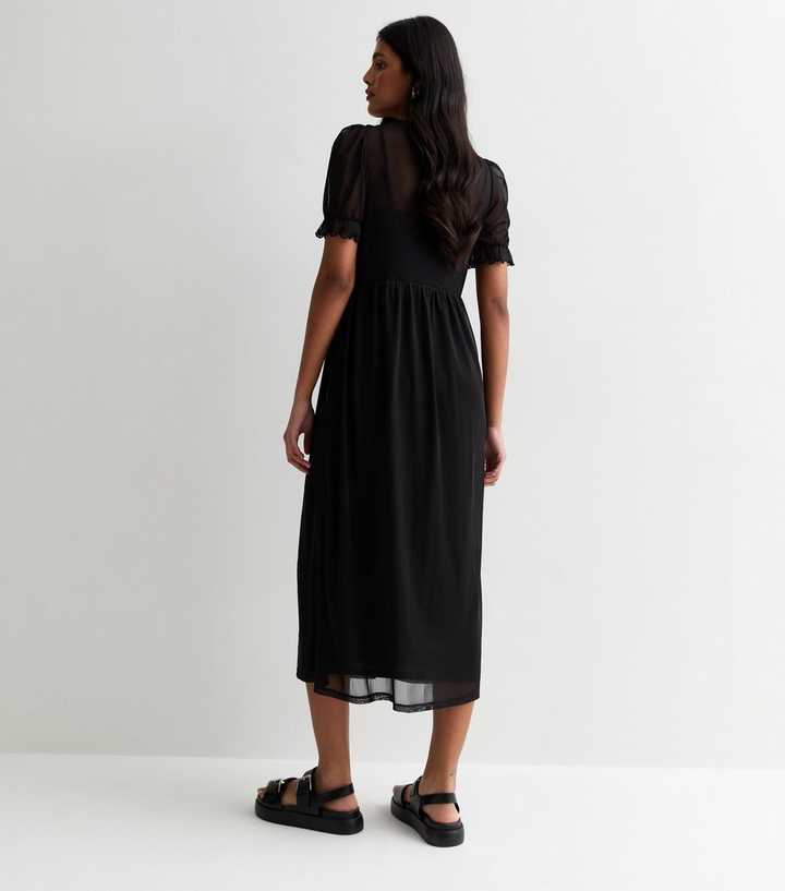 knee length dresses for ladies Sheer Mesh Festival Smock Dress | 2 Colours | Loonigans main image 1