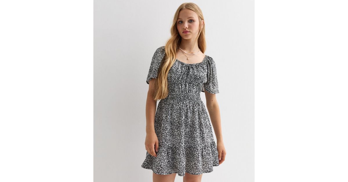Girls Black Sleeveless Fit & Flare Party Wear Dress With Elegant Bow Detail