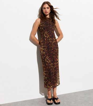 New look leopard print midi deals dress