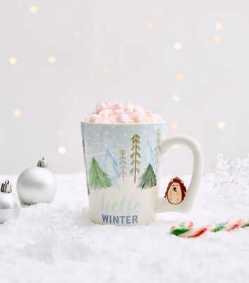 Blue Christmas Hot Chocolate And Mug Set