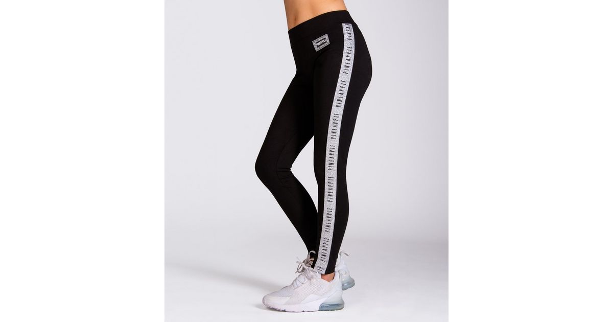 Glitter Tape Black Trousers With Glitter Stripe Glitter Leggings