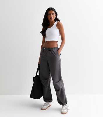 ONLY Dark Grey Parachute Trousers