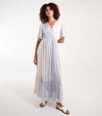 Blue Vanilla Blue Wrap Tassel-Trim Maxi Dress