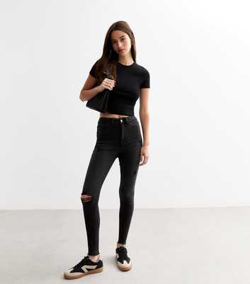 Black Hallie Disco Ripped Super Skinny Jeans