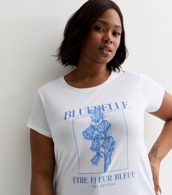White Bluebelle Cotton T-Shirt New Look